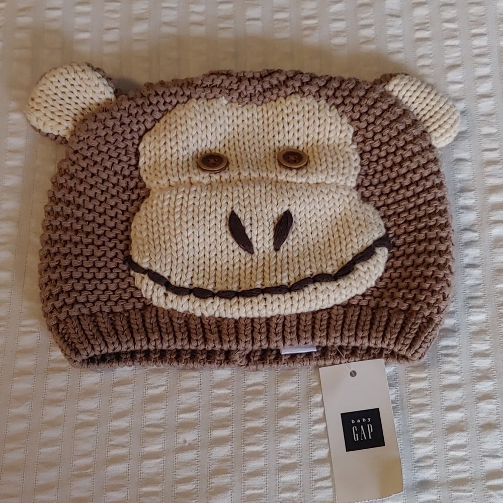 Nwt Baby Gap Knitted Monkey Hat